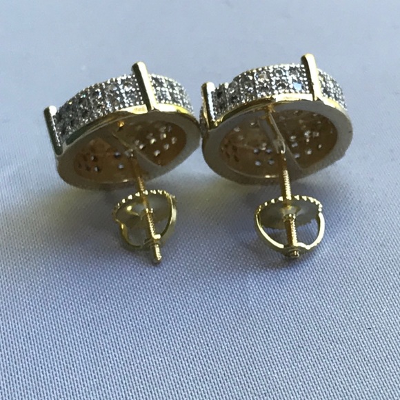 New! Sterling Micro-Paved Stud Earrings - Picture 8 of 9